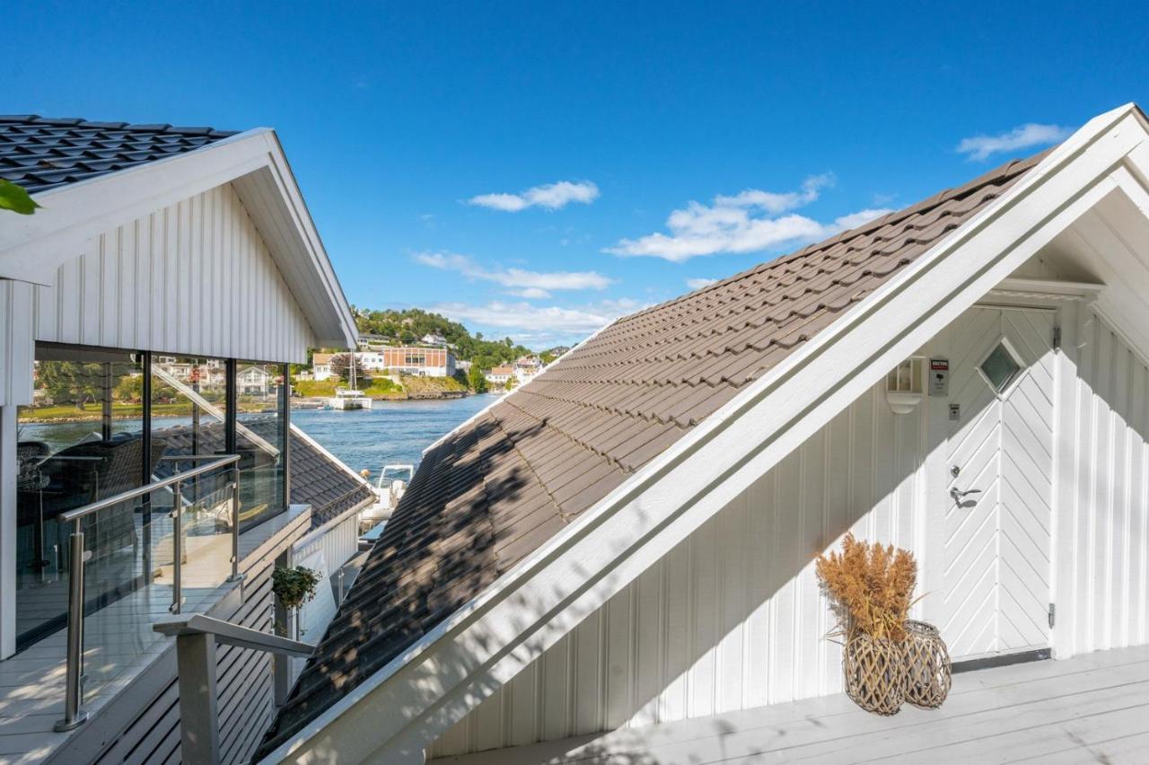 Luxurious Boathouse With Private Dock In The Best Location In Арендал Екстериор снимка