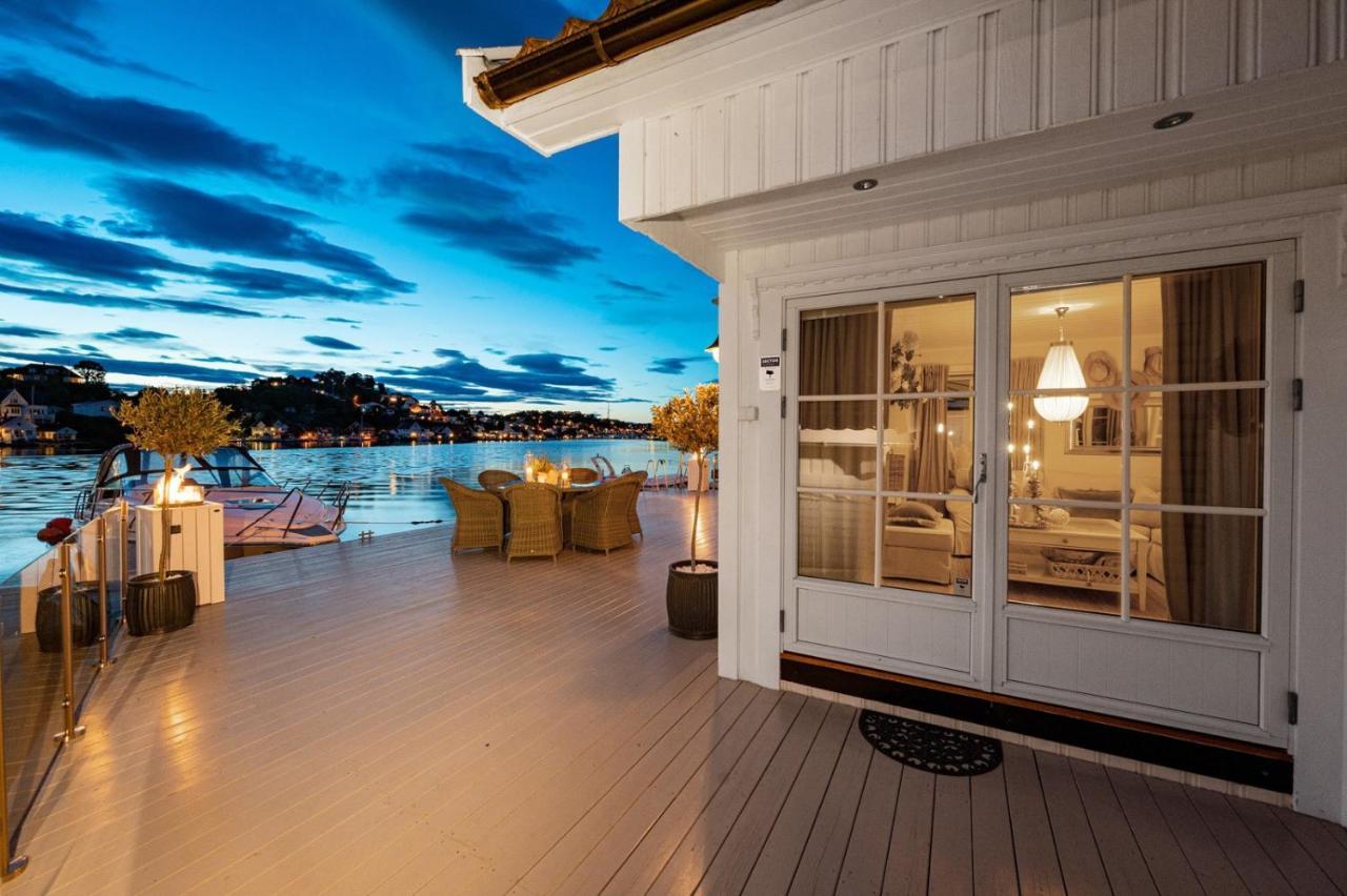 Luxurious Boathouse With Private Dock In The Best Location In Арендал Екстериор снимка
