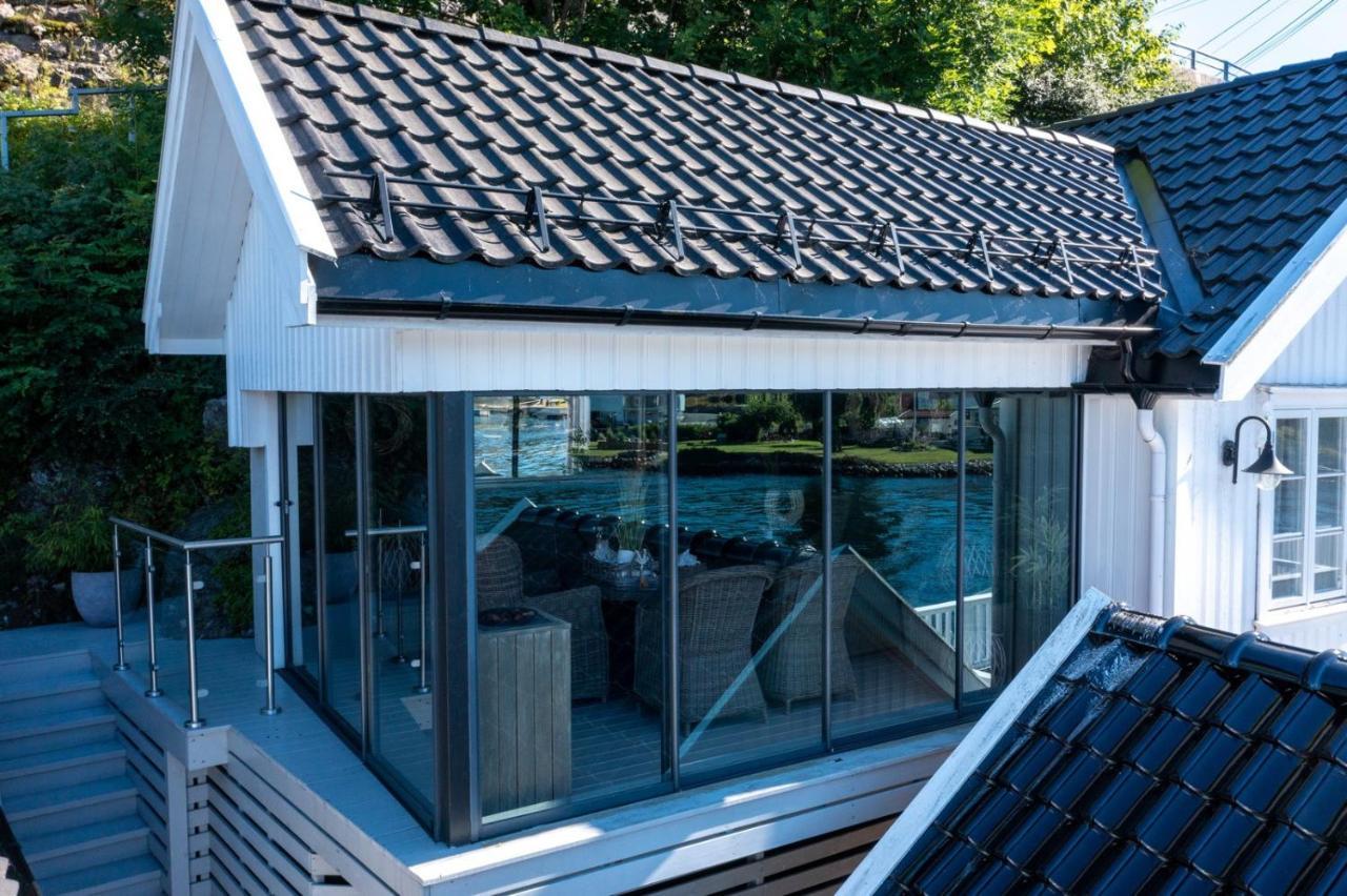 Luxurious Boathouse With Private Dock In The Best Location In Арендал Екстериор снимка