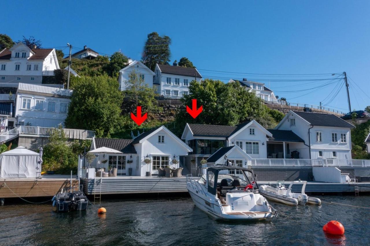 Luxurious Boathouse With Private Dock In The Best Location In Арендал Екстериор снимка
