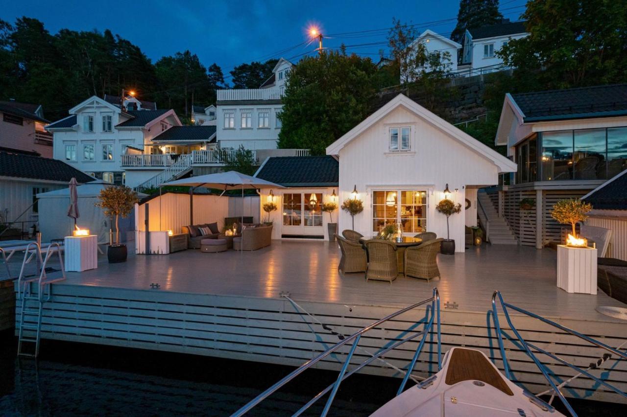 Luxurious Boathouse With Private Dock In The Best Location In Арендал Екстериор снимка