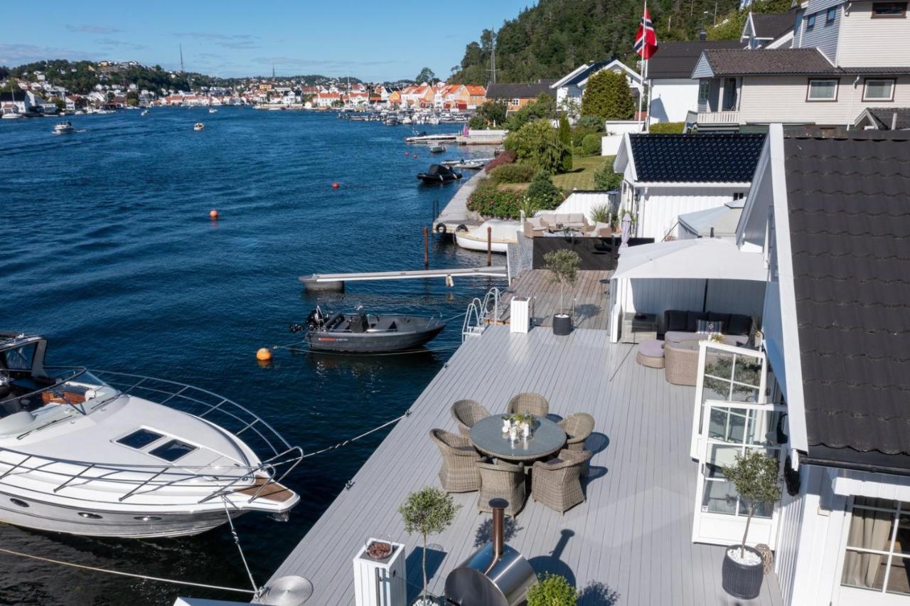 Luxurious Boathouse With Private Dock In The Best Location In Арендал Екстериор снимка